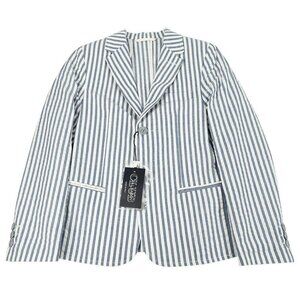 DAL LAGO Boy's Blue Stripe Cotton Seersucker Sport Coat 9 Italy NWT